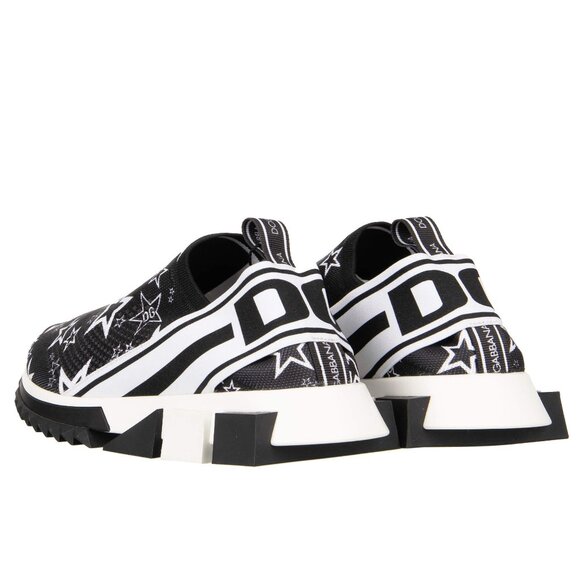 Dolce & Gabbana - Low-Top Logo Star Stretch Sneaker SORRENTO Black White EUR 38, - Picture 3 of 5